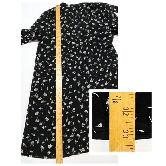 Wildfox Adore Black and White Floral Print Long Sleeve Dress, Size S - Picture 13 of 13